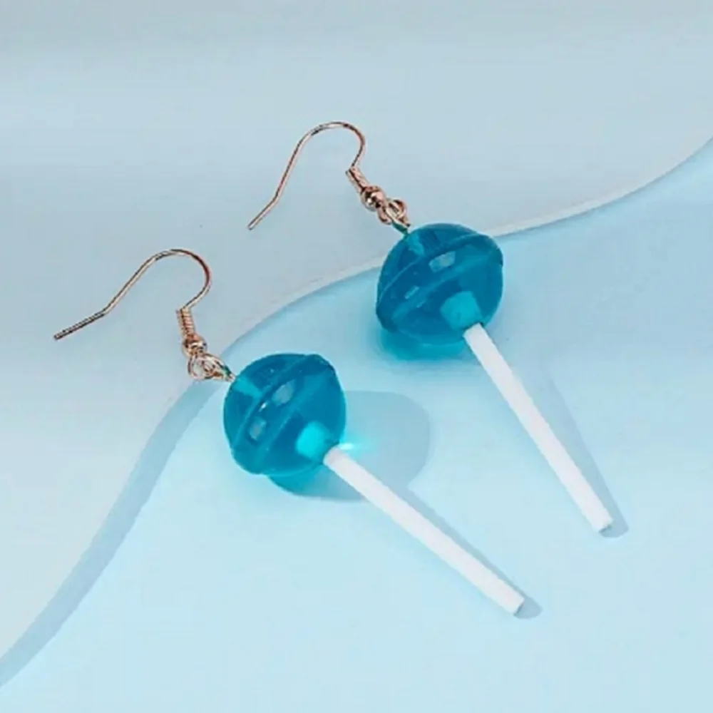 Light Blue Dum Dum Lollipop Drop Dangle Womens‎ Earrings